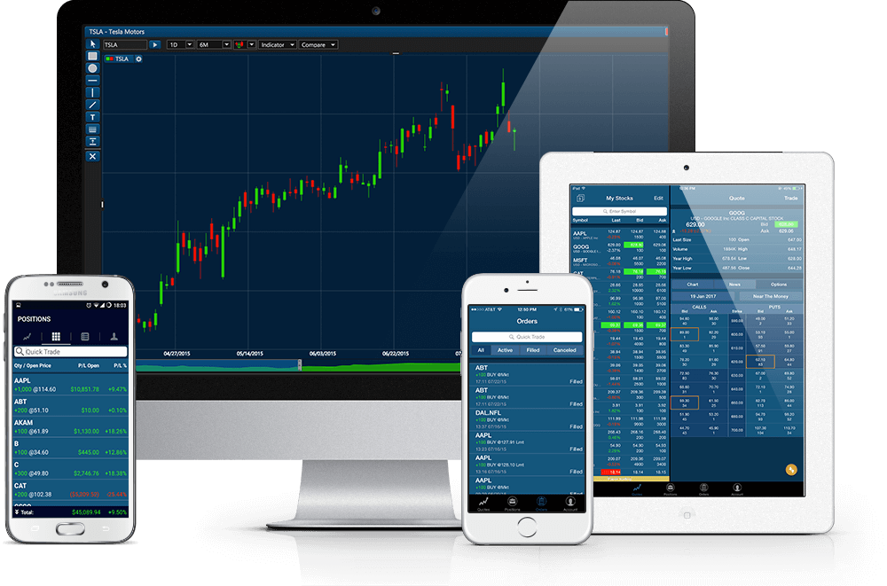 Devices running our broker trading software