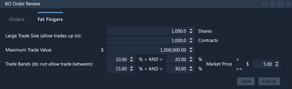 Back Office (BO) Order Review widget